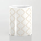 Alva Pattern - Vintage Neutral White Coffee Mug Gallery Image 4