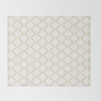 Alva Pattern - Vintage Neutral White Throw Blanket Gallery Image 2