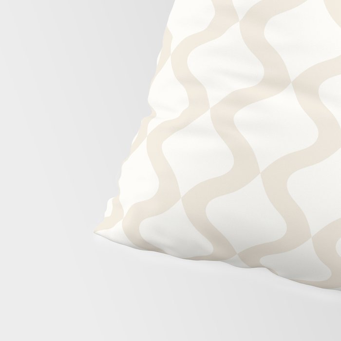 Alva Pattern - Vintage Neutral White Pillow Sham Gallery Image 4