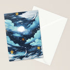 Moonlit Cloud Fantasy A Stationery Card Gallery Image 2
