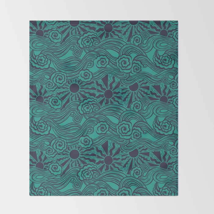 Happy Waves Throw Blanket Gallery Image 2