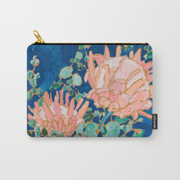 Protea in Enamel Flamingo Tumbler Painting Carry All Pouch Gallery Image 1
