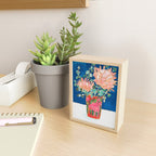 Protea in Enamel Flamingo Tumbler Painting Mini Art Print Gallery Image 2