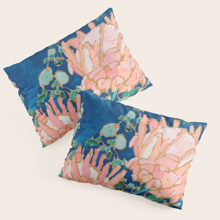 Protea in Enamel Flamingo Tumbler Painting Pillow Sham Gallery Image 3