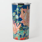 Protea in Enamel Flamingo Tumbler Painting Travel Mug Gallery Image 1