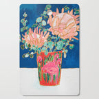 Protea in Enamel Flamingo Tumbler Painting Cutting Board Gallery Image 1