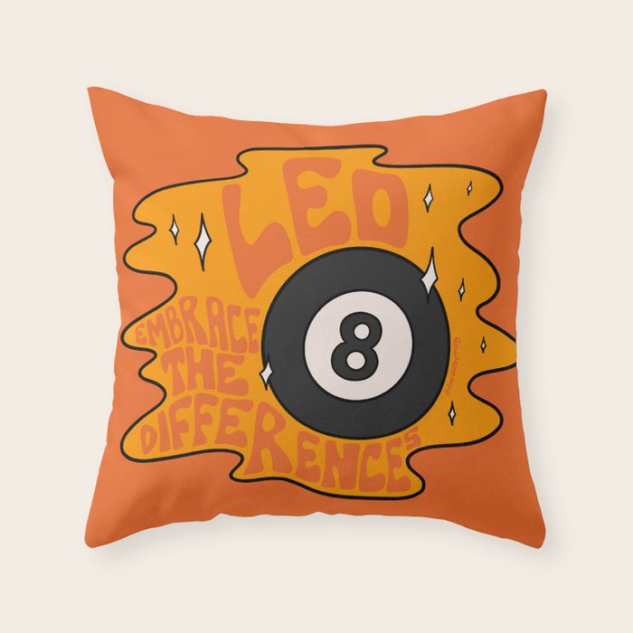 Leo Magic 8 Ball Throw Pillow Gallery Image 6