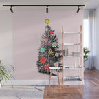 Retro Christmes tree no2 Wall Mural Gallery Image 1