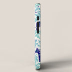 Swedish Dala Horses - Navy & Blue Palette iPhone Case Gallery Image 2