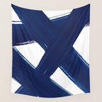 Indigo Abstract Brush Strokes | No. 3 Wall Tapestry Gallery Image 4