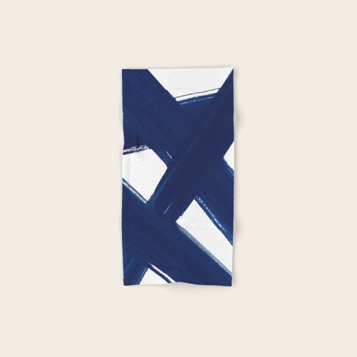 Indigo Abstract Brush Strokes | No. 3 Towels Gallery Image 1