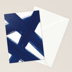 Indigo Abstract Brush Strokes | No. 3 Stationery Card Gallery Image 2