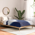 Indigo Abstract Brush Strokes | No. 3 Comforter Gallery Image 2