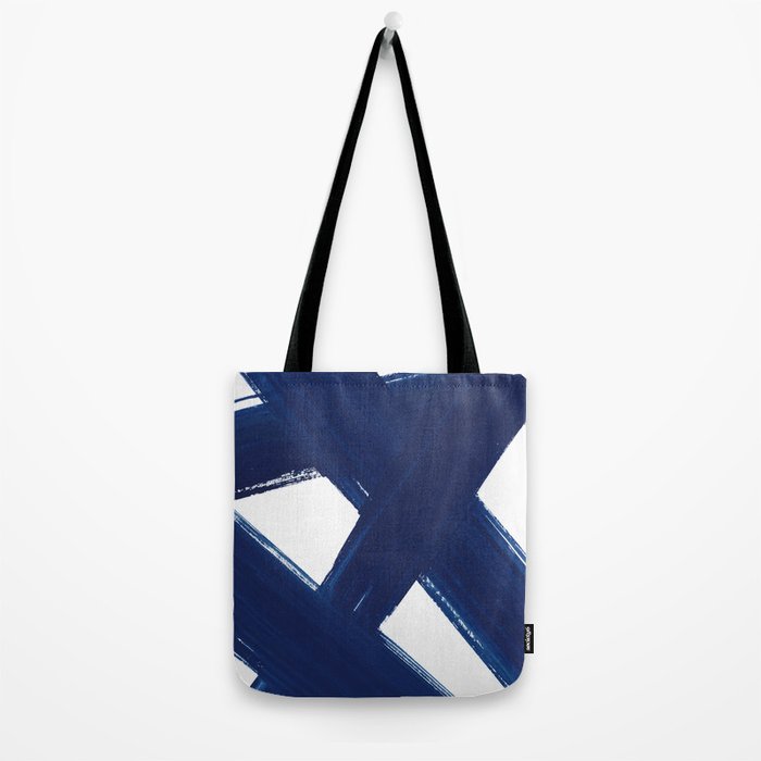 Indigo Abstract Brush Strokes | No. 3 Tote Bag Gallery Image 2