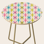 Mid Century Modern Abstract Starburst Pattern 942 Populuxe Pink Green and Blue Side Table Gallery Image 2