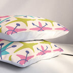 Mid Century Modern Abstract Starburst Pattern 942 Populuxe Pink Green and Blue Pillow Sham Gallery Image 3