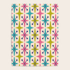 Mid Century Modern Abstract Starburst Pattern 942 Populuxe Pink Green and Blue Poster Gallery Image 4