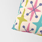 Mid Century Modern Abstract Starburst Pattern 942 Populuxe Pink Green and Blue Pillow Sham Gallery Image 4