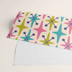 Mid Century Modern Abstract Starburst Pattern 942 Populuxe Pink Green and Blue Wrapping Paper Gallery Image 2