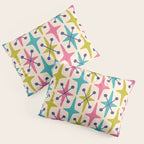Mid Century Modern Abstract Starburst Pattern 942 Populuxe Pink Green and Blue Pillow Sham Gallery Image 3
