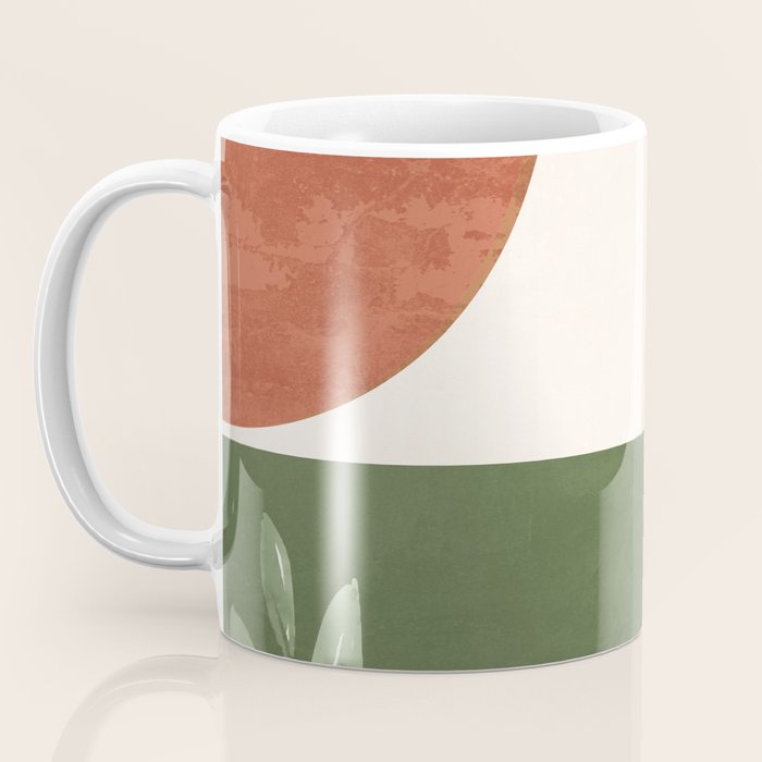 Abstract Shapes and Leaves Coffee Mug Gallery Image 3