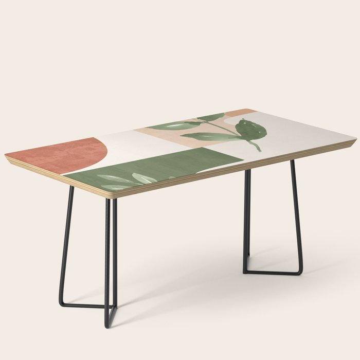Abstract Shapes and Leaves Coffee Table Gallery Image 1