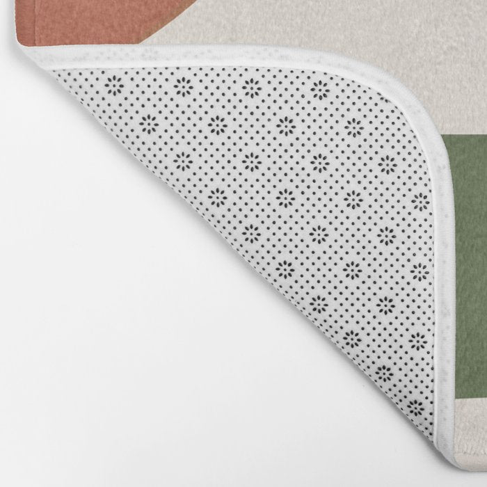 Abstract Shapes and Leaves Bath Mat Gallery Image 2
