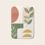 Abstract Shapes and Leaves Bath Mat Gallery Image 1