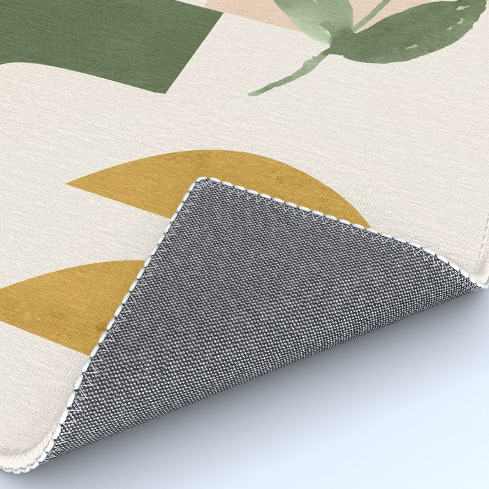 Abstract Shapes and Leaves Rug Gallery Image 4