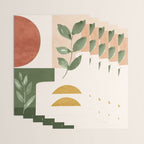 Abstract Shapes and Leaves Wrapping Paper Gallery Image 3