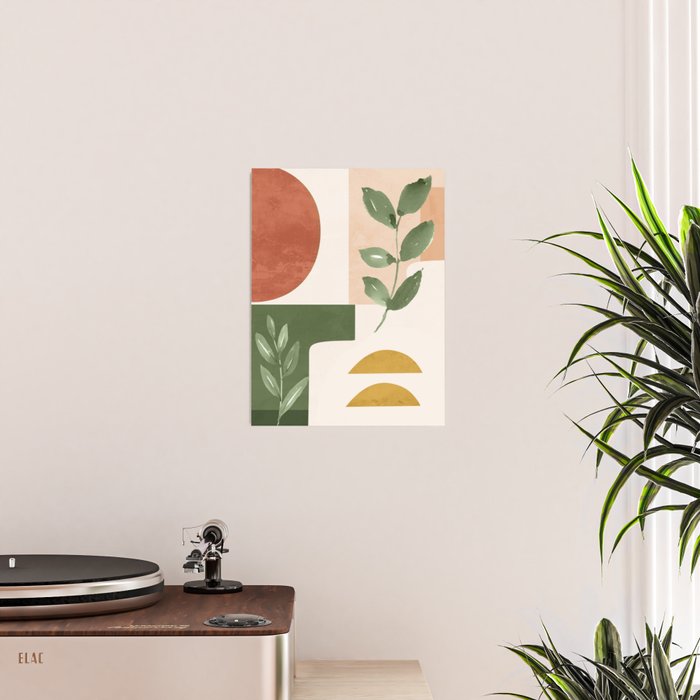 Abstract Shapes and Leaves Poster Gallery Image 2
