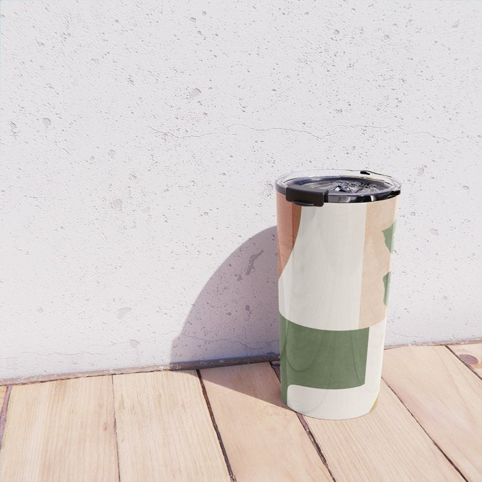 Abstract Shapes and Leaves Travel Mug Gallery Image 4