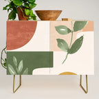 Abstract Shapes and Leaves Credenza Gallery Image 1
