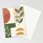 Abstract Shapes and Leaves Stationery Card Gallery Image 2