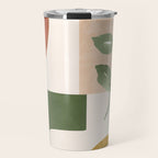 Abstract Shapes and Leaves Travel Mug Gallery Image 1