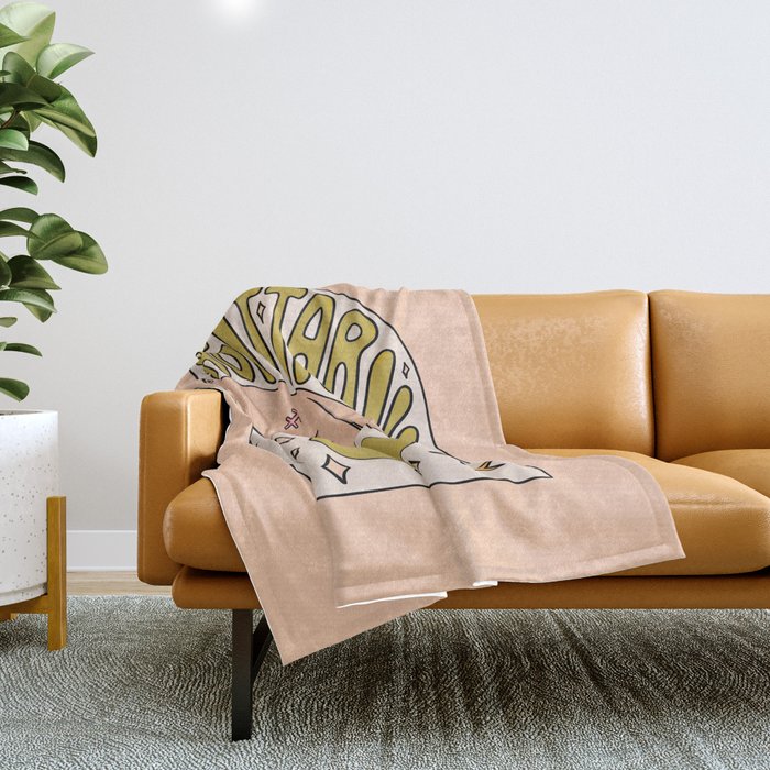 Sagittarius Guava Throw Blanket Gallery Image 1