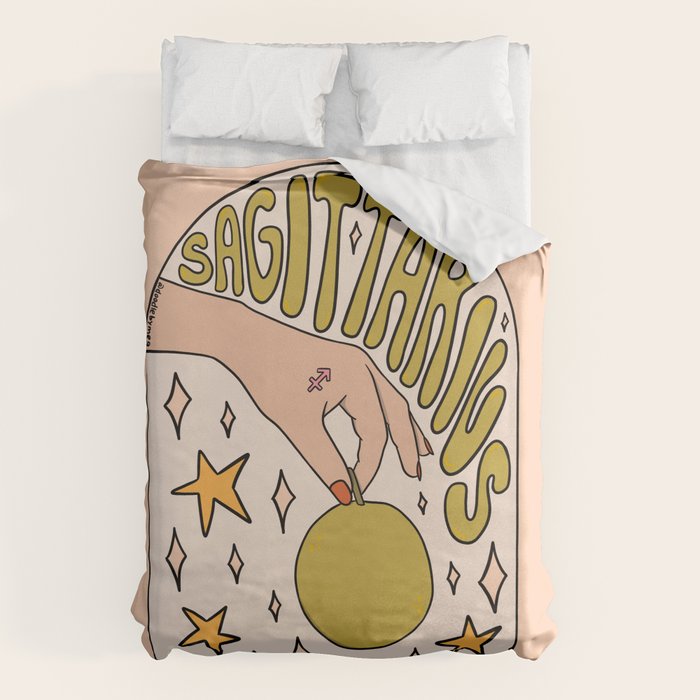 Sagittarius Guava Duvet Cover Gallery Image 1