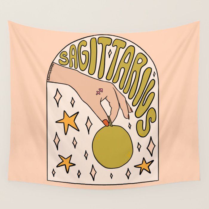 Sagittarius Guava Wall Tapestry Gallery Image 4