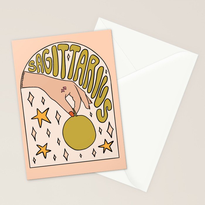 Sagittarius Guava Stationery Card Gallery Image 2