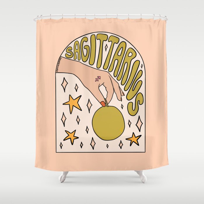Sagittarius Guava Shower Curtain Gallery Image 1