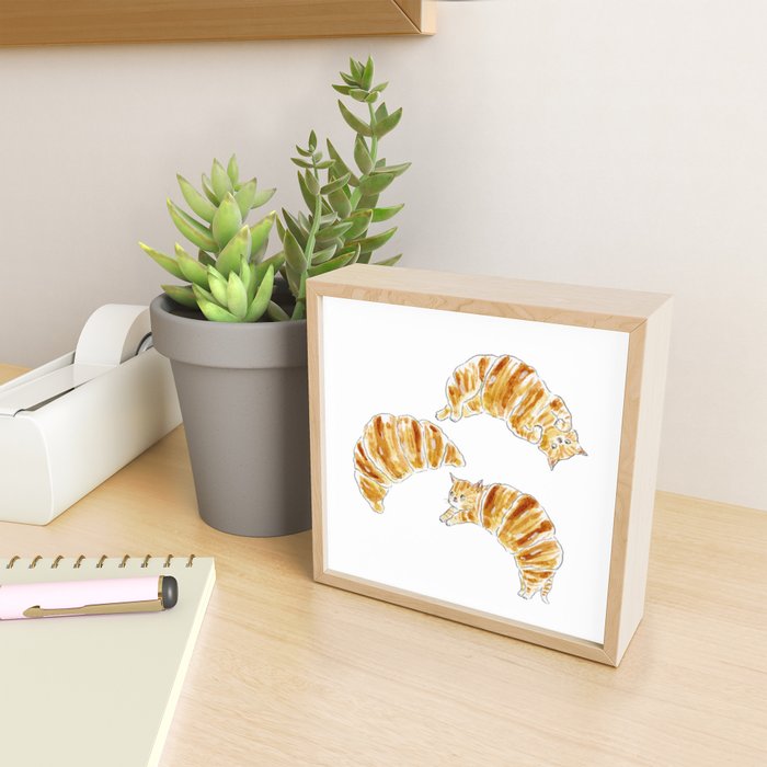 Croissant Cats Mini Art Print Gallery Image 2