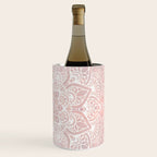 Mandala Yoga Love, Blush Pink Floral Wine Chiller Gallery Image 3