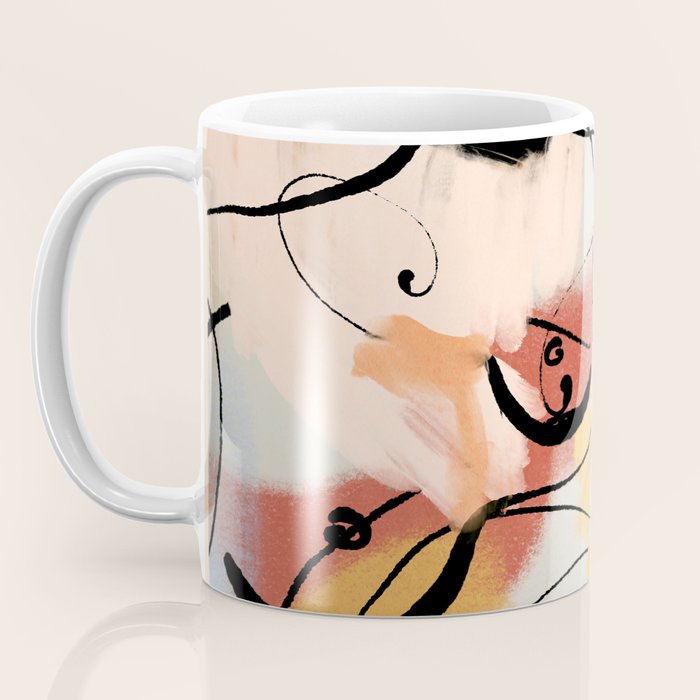 Abstract Female Figure Line Art Coffee Mug Gallery Image 3