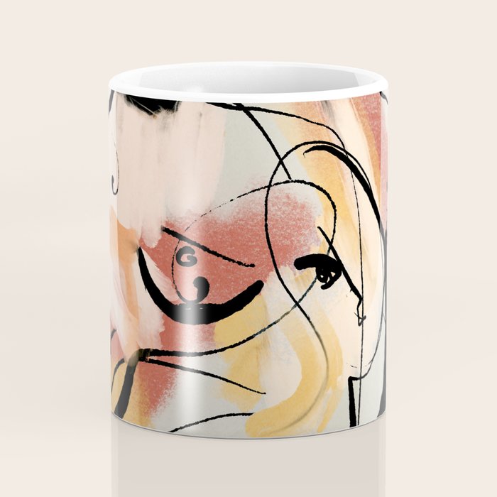 Abstract Female Figure Line Art Coffee Mug Gallery Image 4