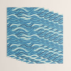 Ripples wavy pattern in blue Wrapping Paper Gallery Image 3
