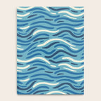 Ripples wavy pattern in blue Notebook Gallery Image 4