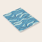 Ripples wavy pattern in blue Notebook Gallery Image 3