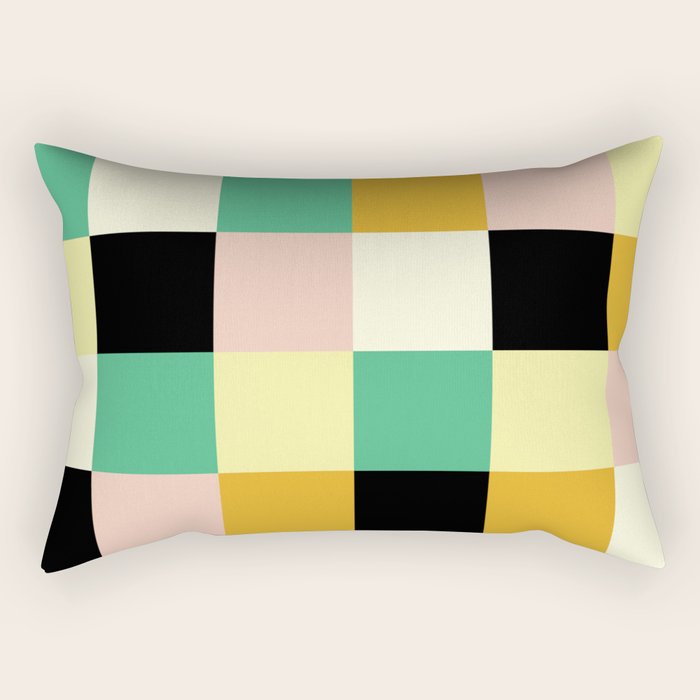 Bold Colorful Checks Pattern - Large XXXIII Rectangular Pillow Gallery Image 2