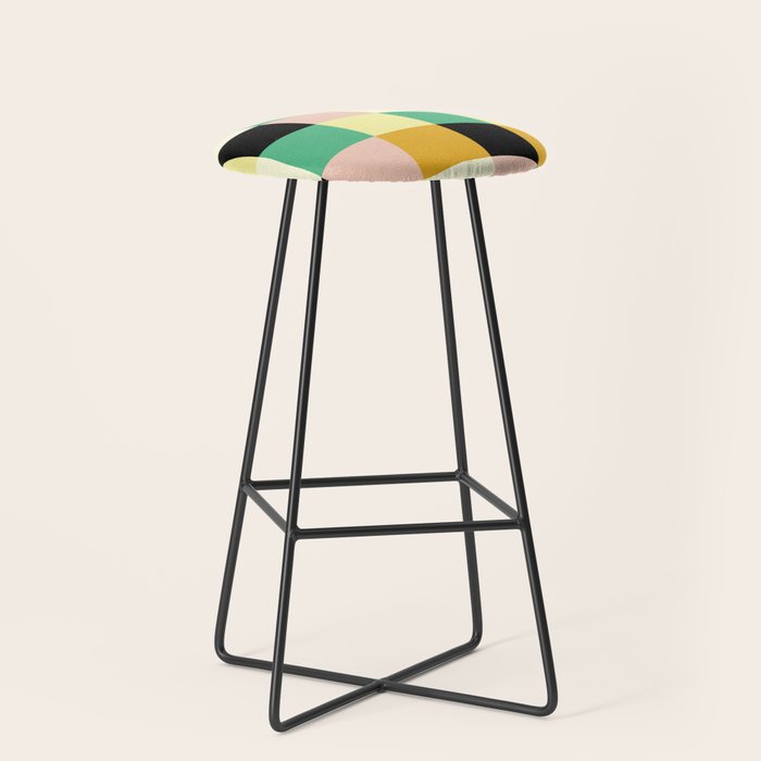 Bold Colorful Checks Pattern - Large XXXIII Stool Gallery Image 1