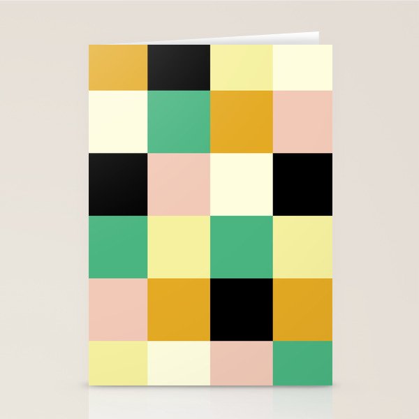 Bold Colorful Checks Pattern - Large XXXIII Stationery Card Gallery Image 2